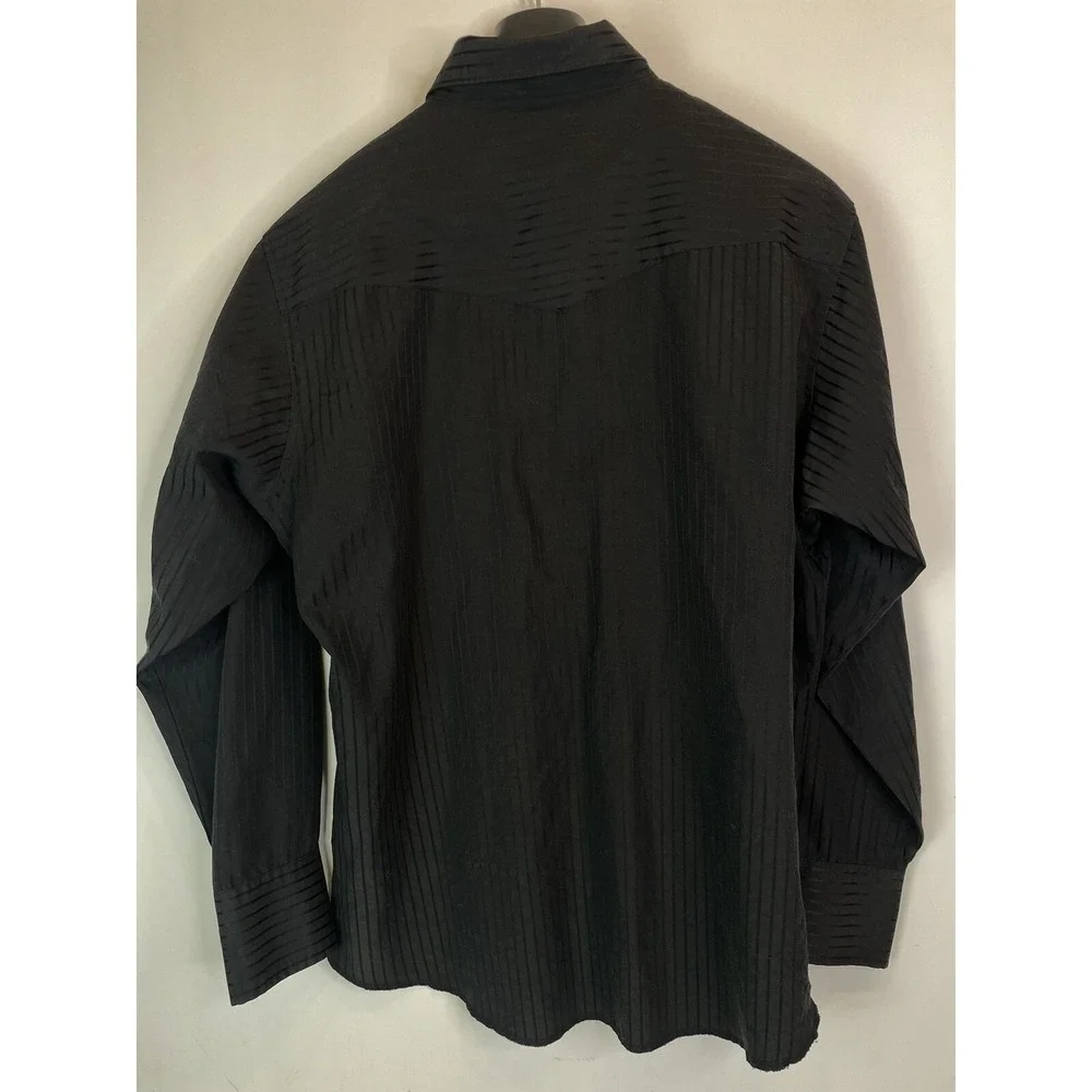 Wrangler mens black pealsnap button up‎ sz xl black